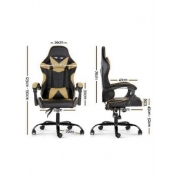 Silla Gamer Lumax ROM negro/dorado