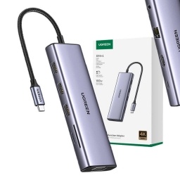 HUB USB C UGREEN CM498 (HDMI/VGA/RJ45/SD/)