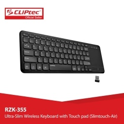 Teclado Cliptec 355 Slim Inalmbrico Touchpad Bk